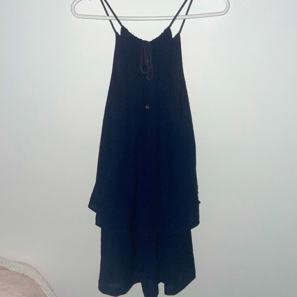 Dannii Minogue Navy Halter Playsuit